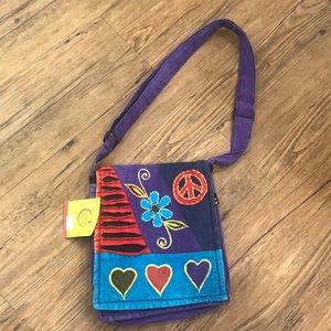 Karma circle U.S.A. boho hippie crossbody bag